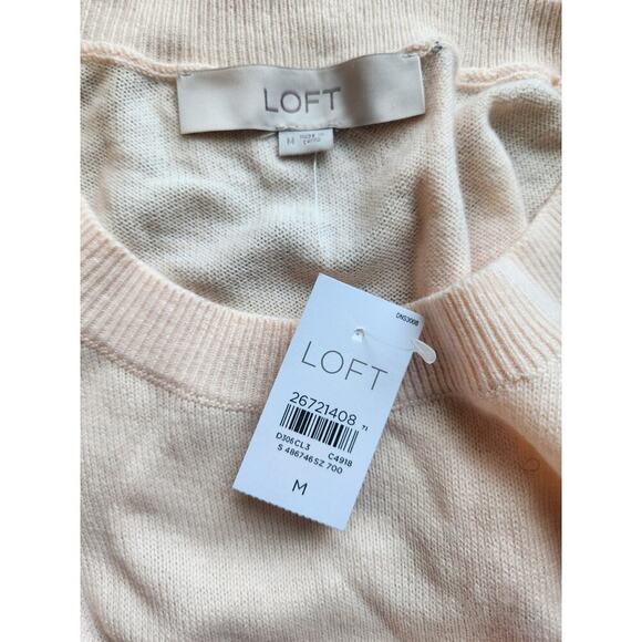 NWT LOFT Side Slit Tunic Sweater Size M Rosebud Pink Color - Picture 4 of 4